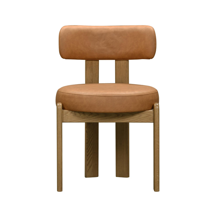 Odessa Brown Performance Vegan Leather Dining Chair
