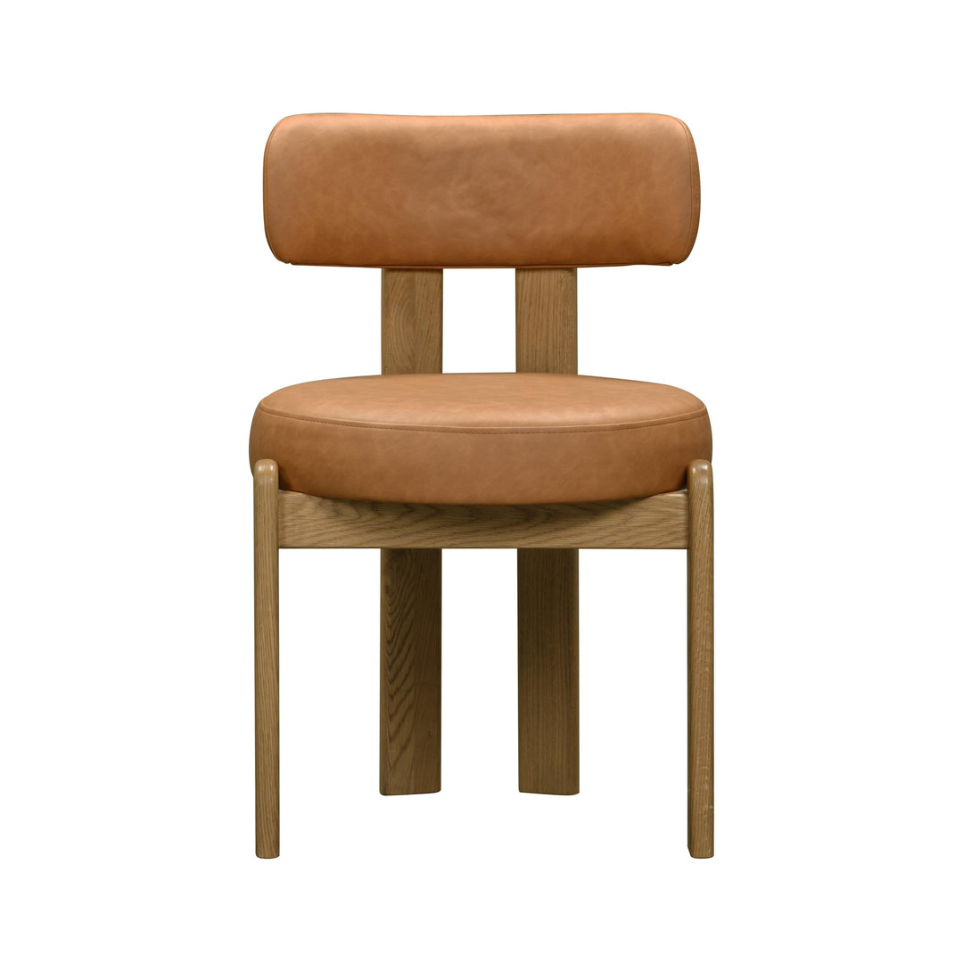 Odessa Brown Performance Vegan Leather Dining Chair