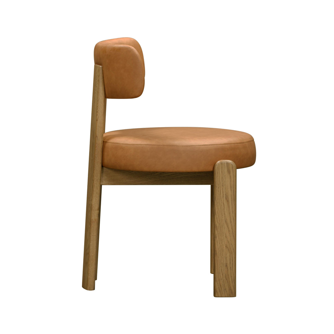 Odessa Brown Performance Vegan Leather Dining Chair