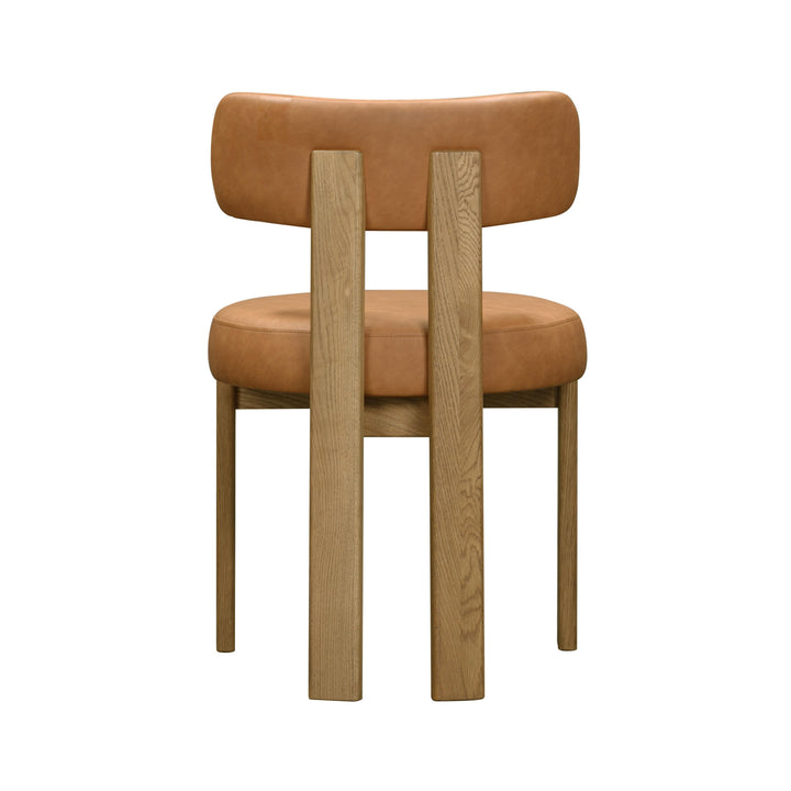 Odessa Brown Performance Vegan Leather Dining Chair