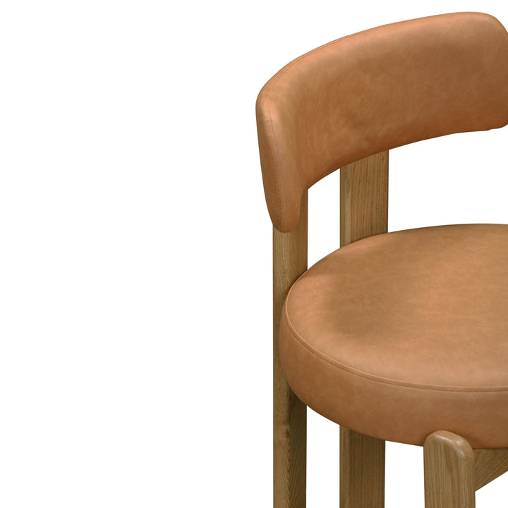 Odessa Brown Performance Vegan Leather Dining Chair