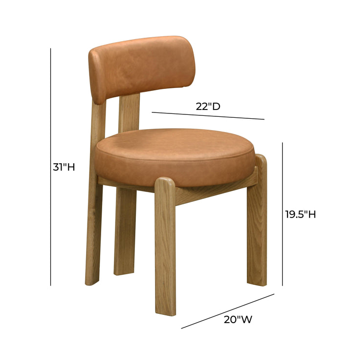Odessa Brown Performance Vegan Leather Dining Chair