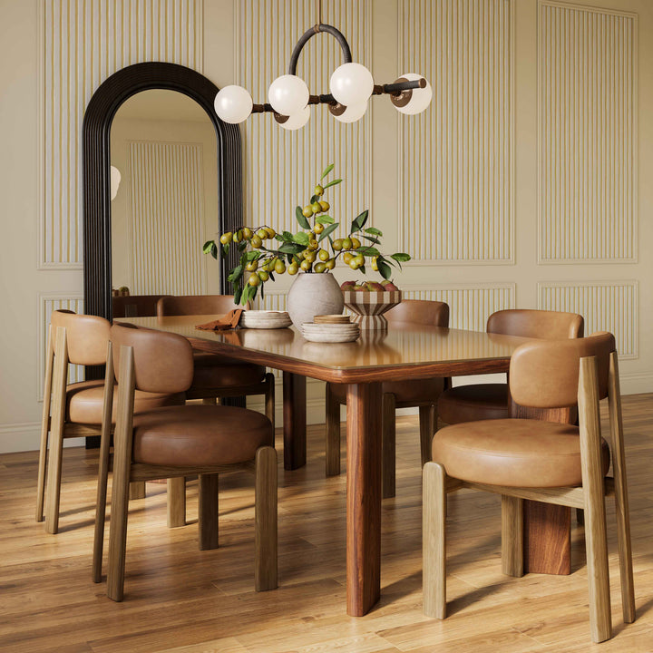Odessa Brown Performance Vegan Leather Dining Chair