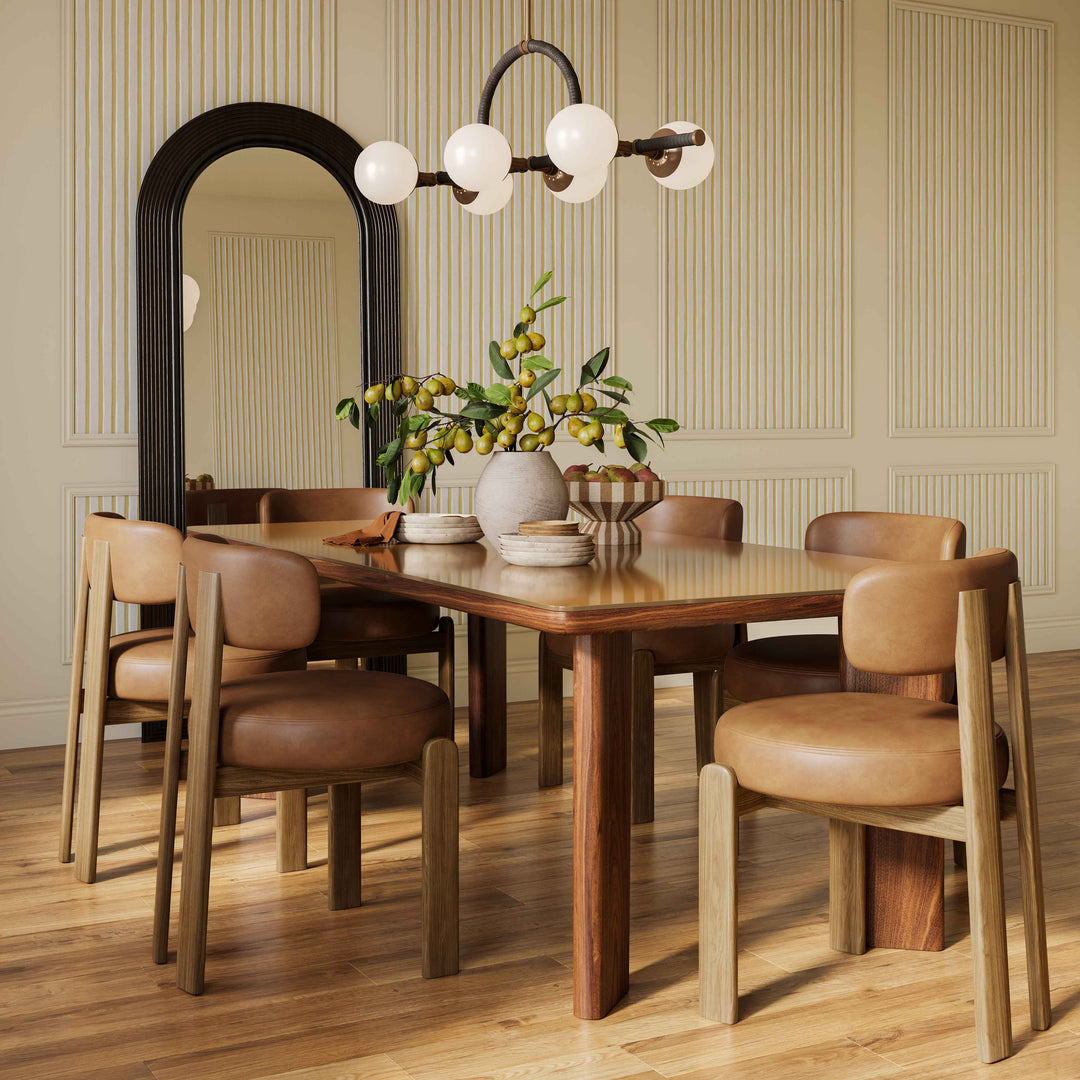 Odessa Brown Performance Vegan Leather Dining Chair
