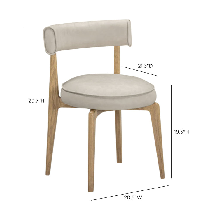 Nikita Taupe Performance Vegan Leather Dining Chair