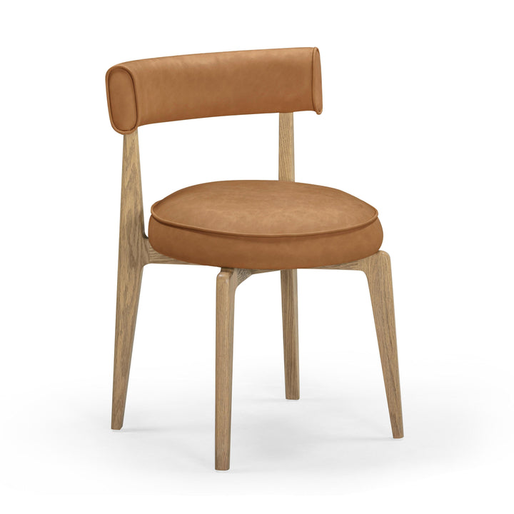 Nikita Brown Performance Vegan Leather Dining Chair
