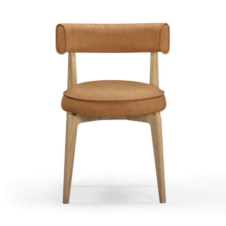 Nikita Brown Performance Vegan Leather Dining Chair