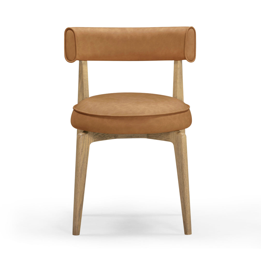 Nikita Brown Performance Vegan Leather Dining Chair
