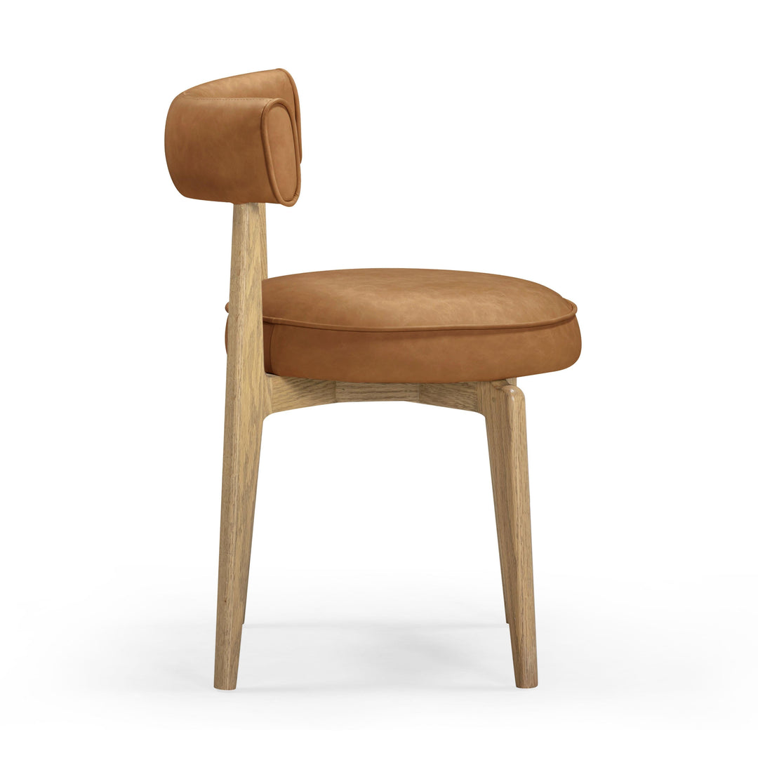 Nikita Brown Performance Vegan Leather Dining Chair