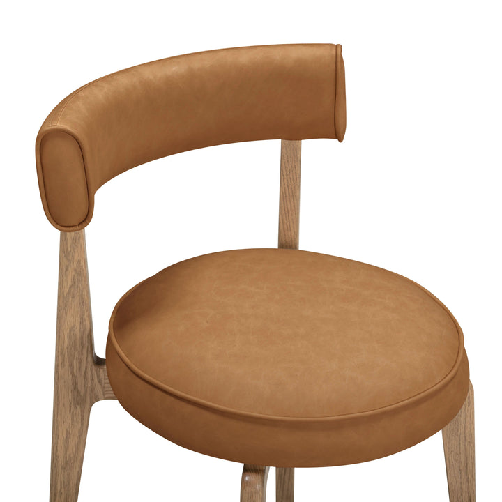 Nikita Brown Performance Vegan Leather Dining Chair