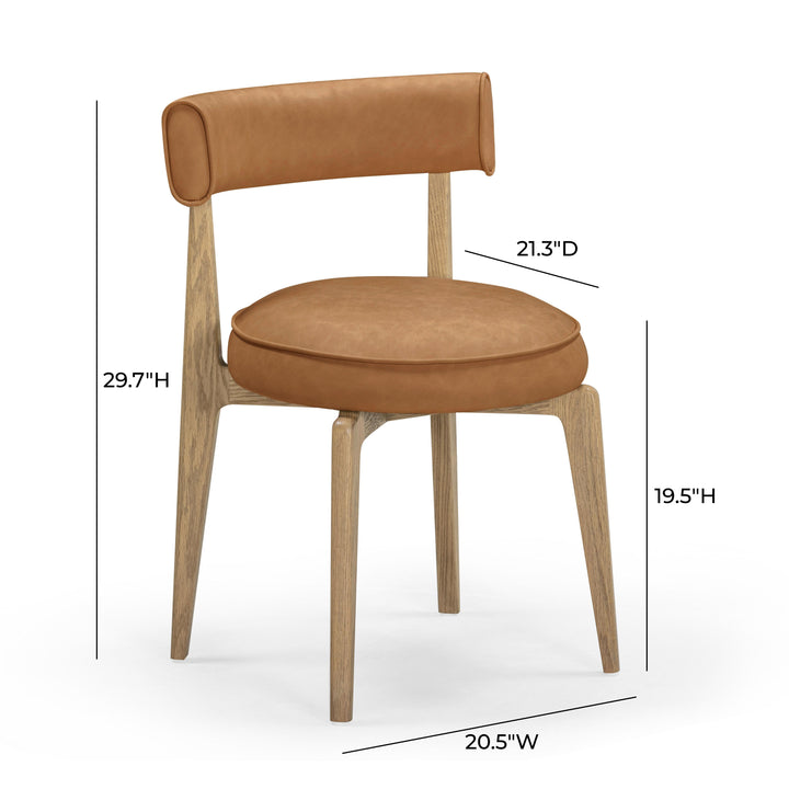 Nikita Brown Performance Vegan Leather Dining Chair