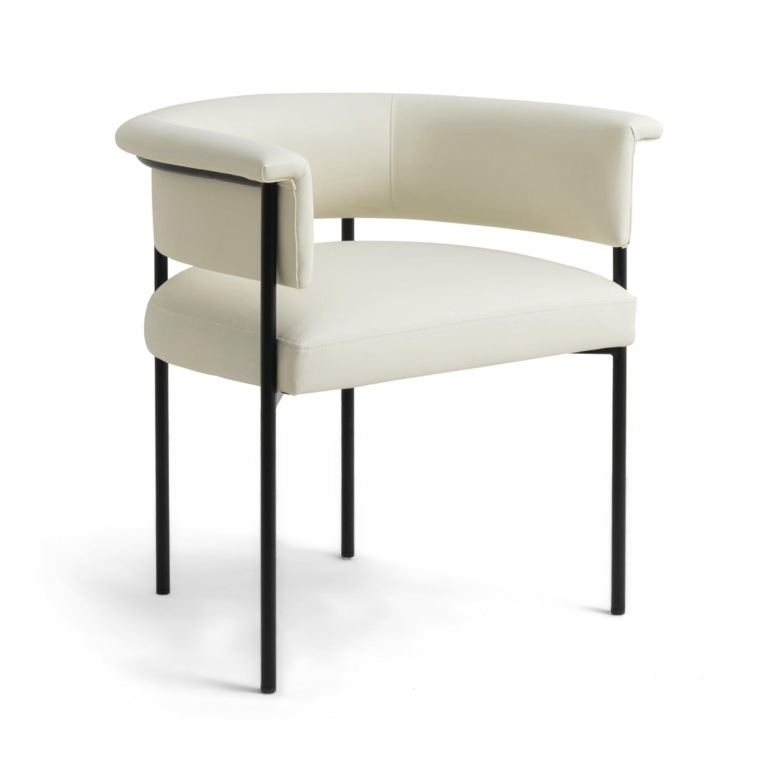 Taylor Cream Performance Vegan Leather Dining Chair