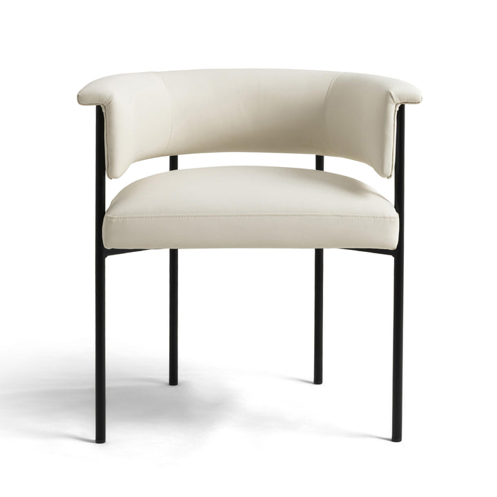 Taylor Cream Performance Vegan Leather Dining Chair