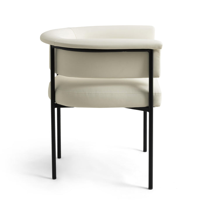 Taylor Cream Performance Vegan Leather Dining Chair