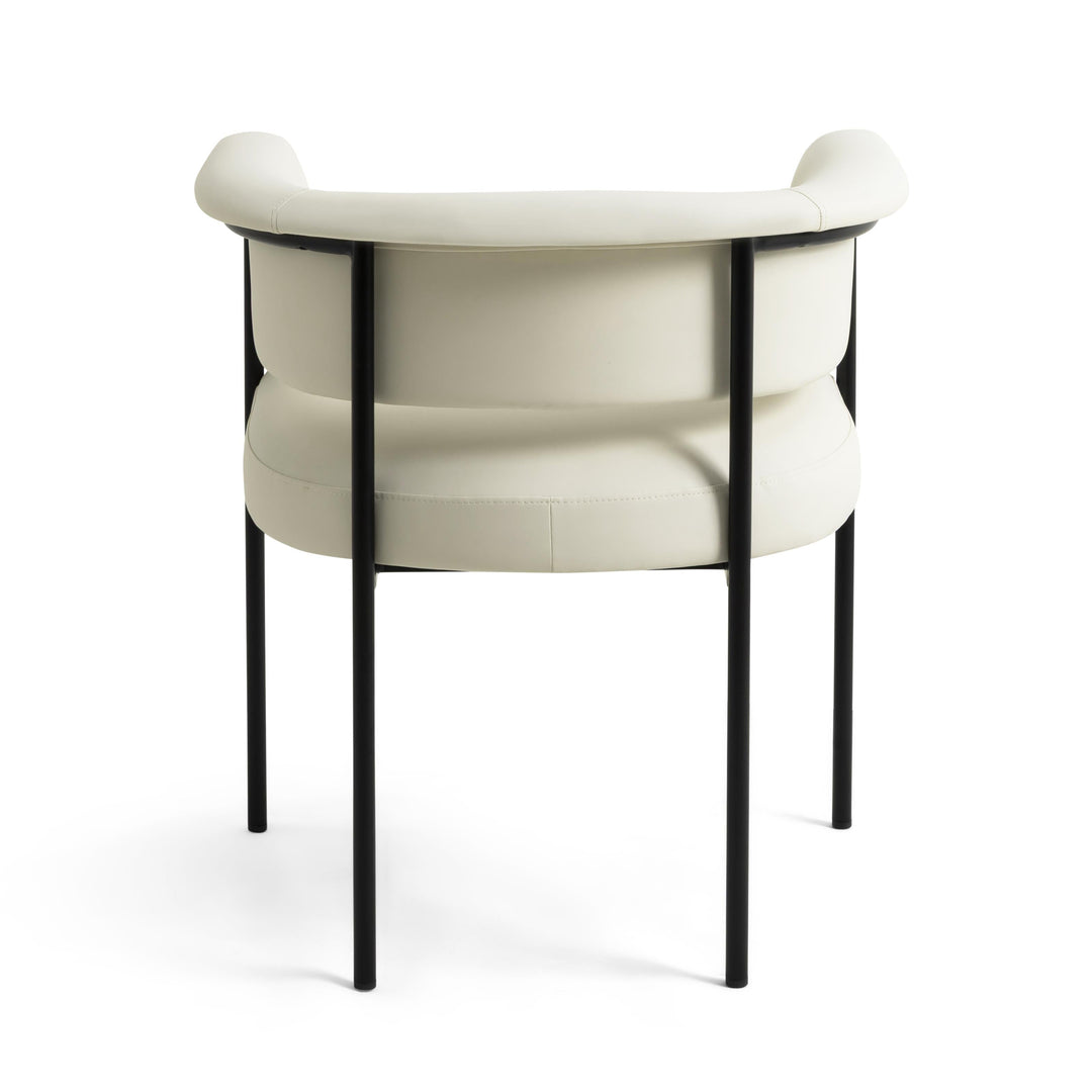 Taylor Cream Performance Vegan Leather Dining Chair