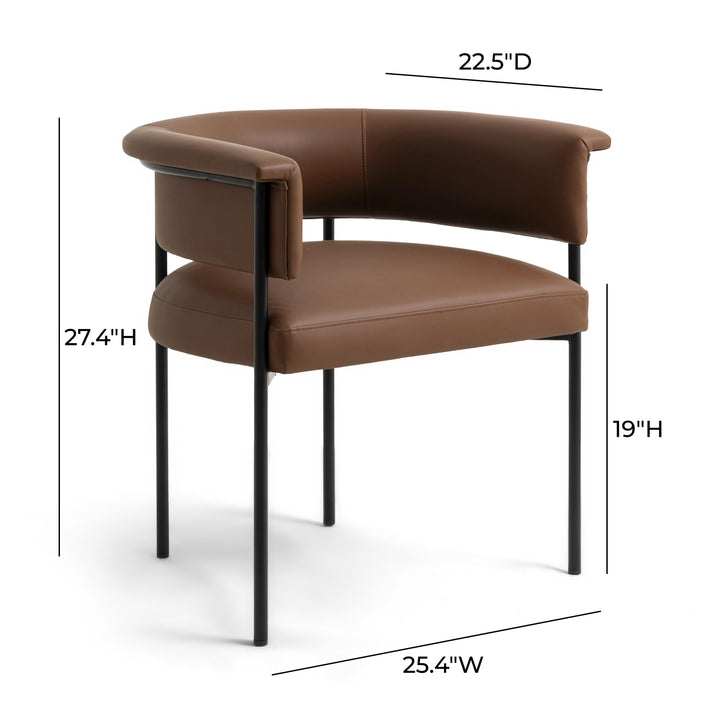 Taylor Brown Performance Vegan Leather Dining Chair