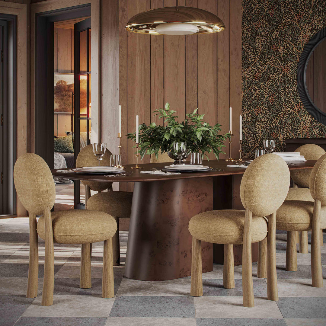 Sulley Honey Performance Basketweave Dining Chair