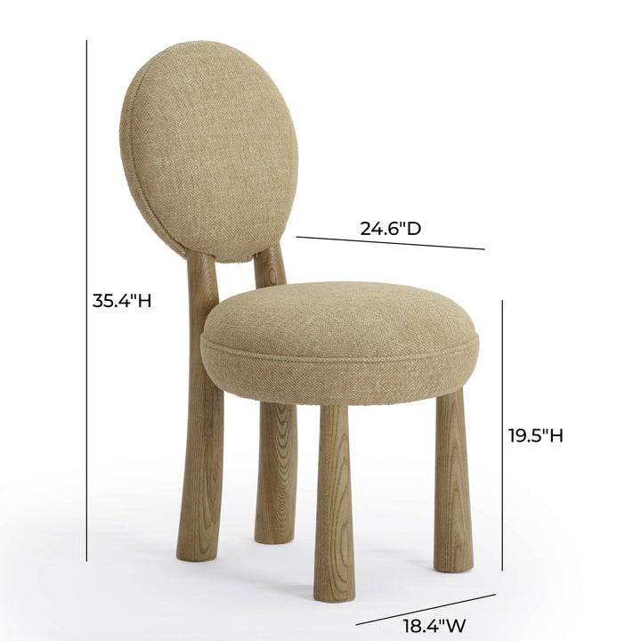 Sulley Honey Performance Basketweave Dining Chair