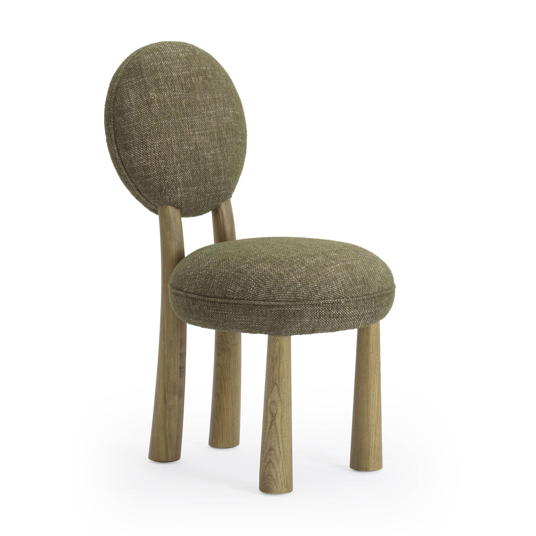 Sulley Olive Green Performance Basketweave Dining Chair