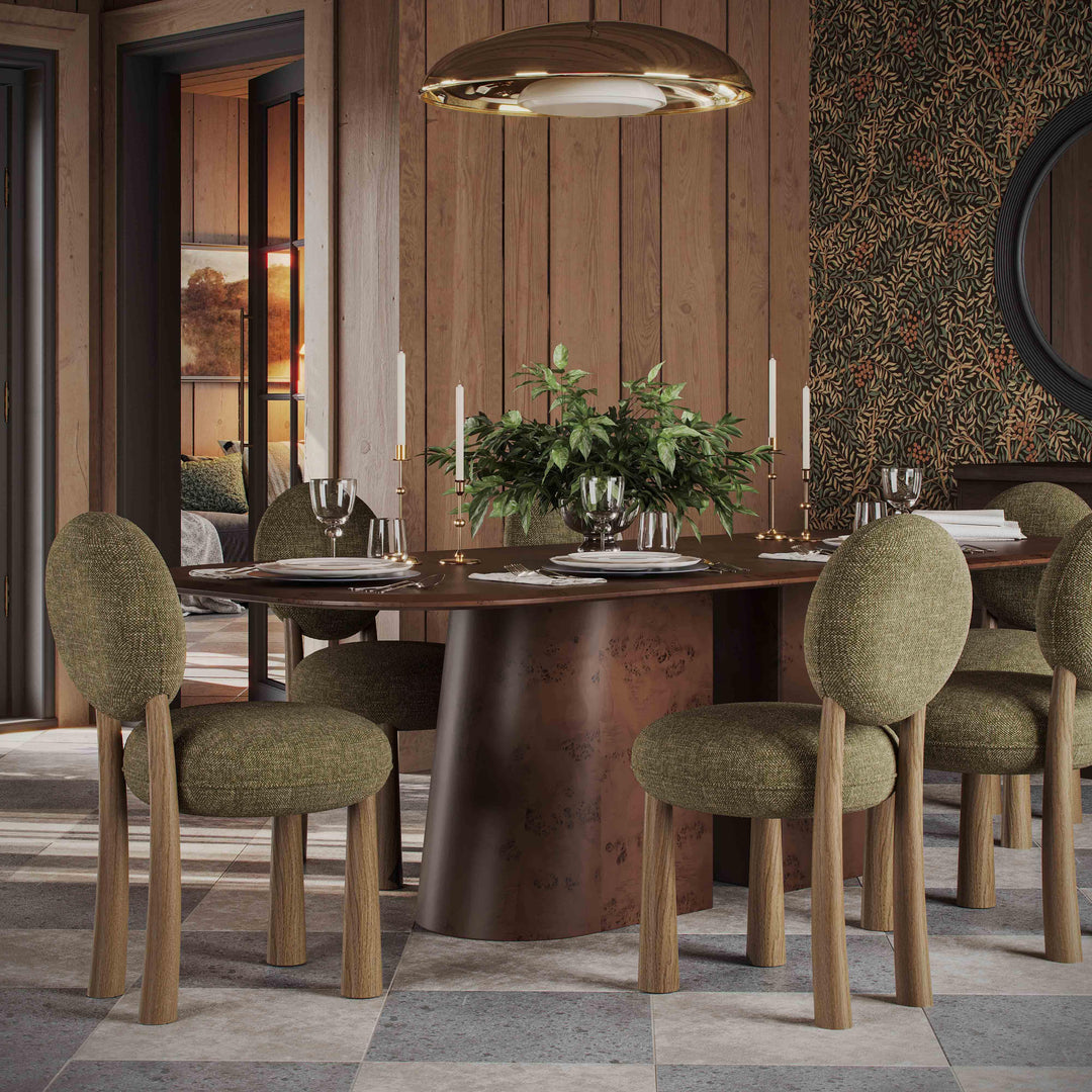 Sulley Olive Green Performance Basketweave Dining Chair