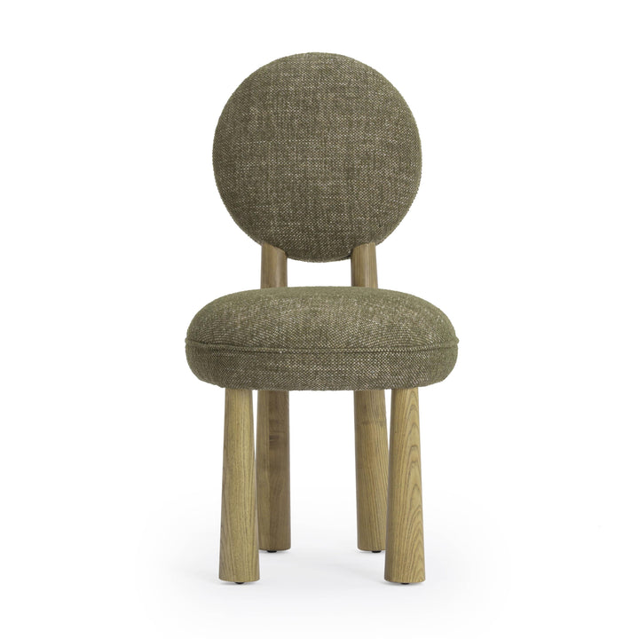 Sulley Olive Green Performance Basketweave Dining Chair