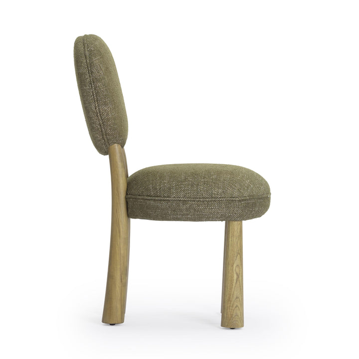Sulley Olive Green Performance Basketweave Dining Chair