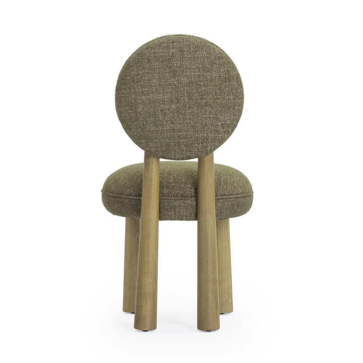 Sulley Olive Green Performance Basketweave Dining Chair