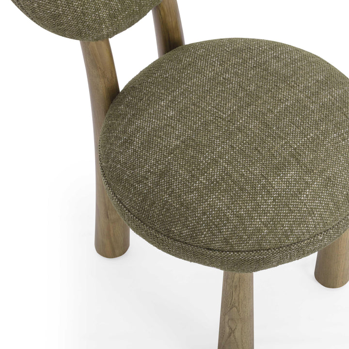 Sulley Olive Green Performance Basketweave Dining Chair