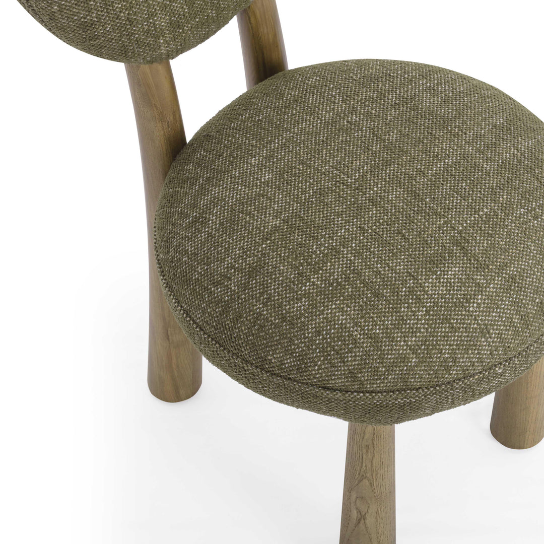 Sulley Olive Green Performance Basketweave Dining Chair