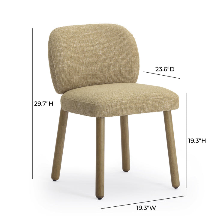 Foxy Honey Textured Performance Fabric Dining Chair