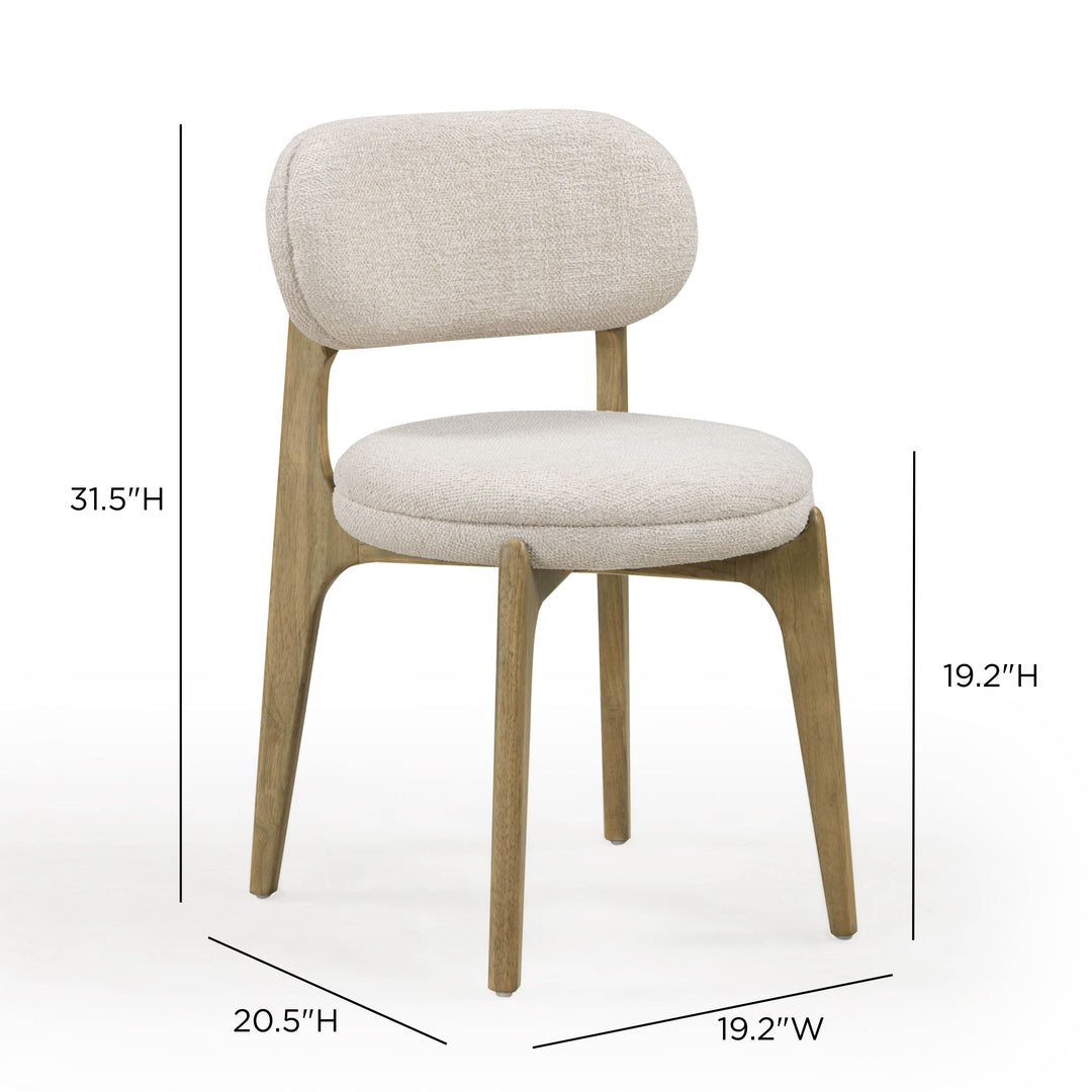 Carnation Cream Performance Fabric Dining Chair