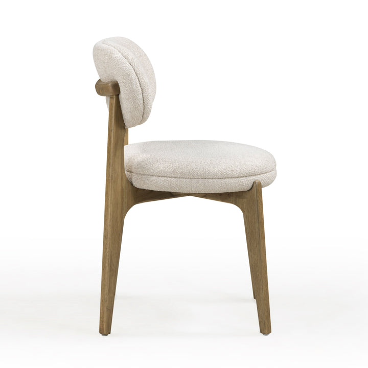 Carnation Cream Performance Fabric Dining Chair
