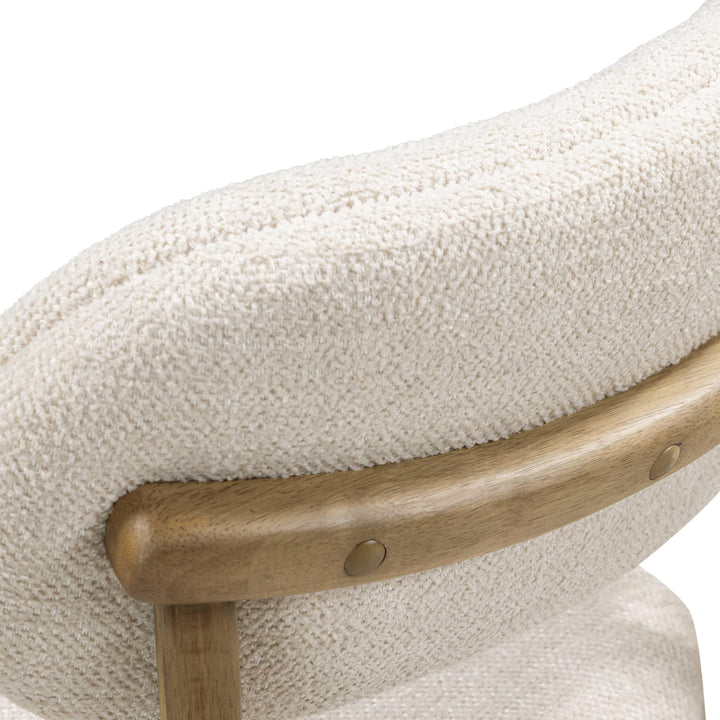 Carnation Cream Performance Fabric Dining Chair