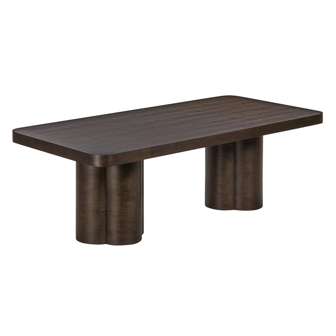 Bambi 90" Dark Brown Ash Rectangular Dining Table