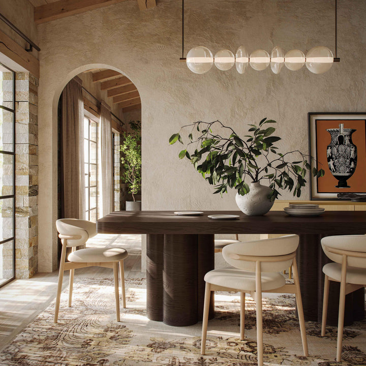 Bambi 90" Dark Brown Ash Rectangular Dining Table