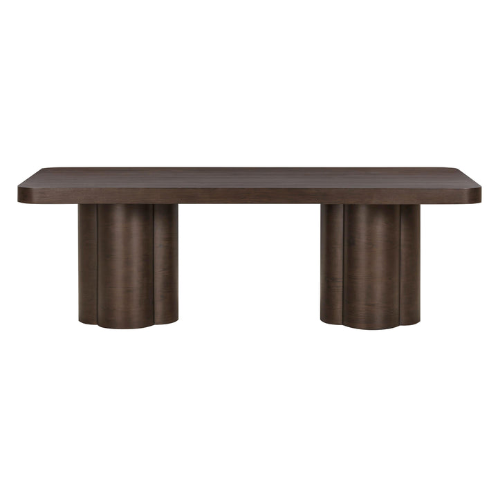 Bambi 90" Dark Brown Ash Rectangular Dining Table