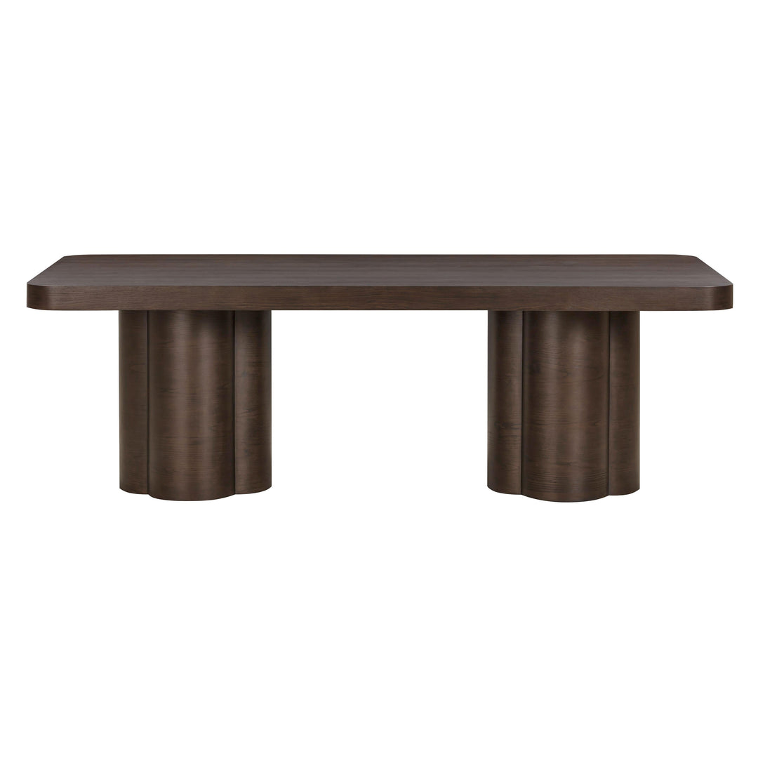 Bambi 90" Dark Brown Ash Rectangular Dining Table