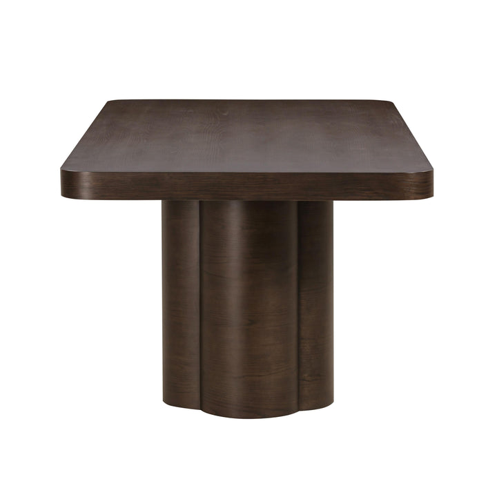 Bambi 90" Dark Brown Ash Rectangular Dining Table