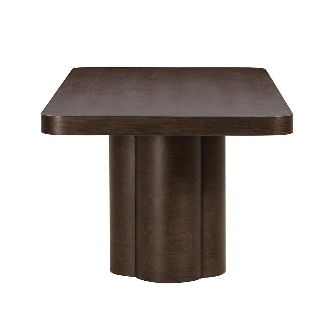Bambi 90" Dark Brown Ash Rectangular Dining Table