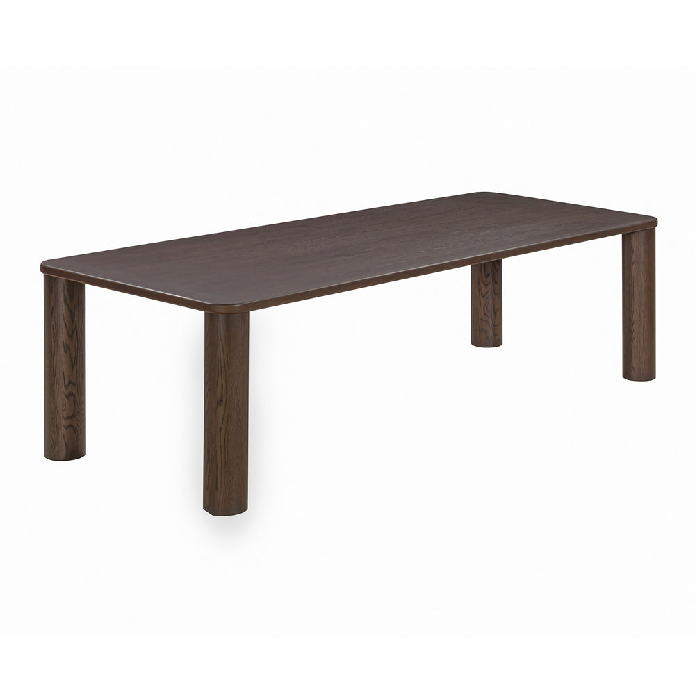 Akola 106" Dark Brown Oak Rectangular Dining Table