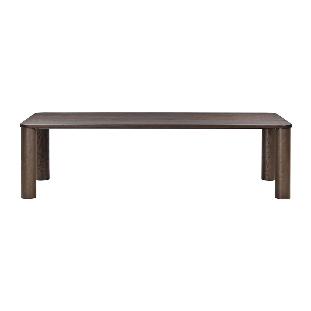 Akola 106" Dark Brown Oak Rectangular Dining Table