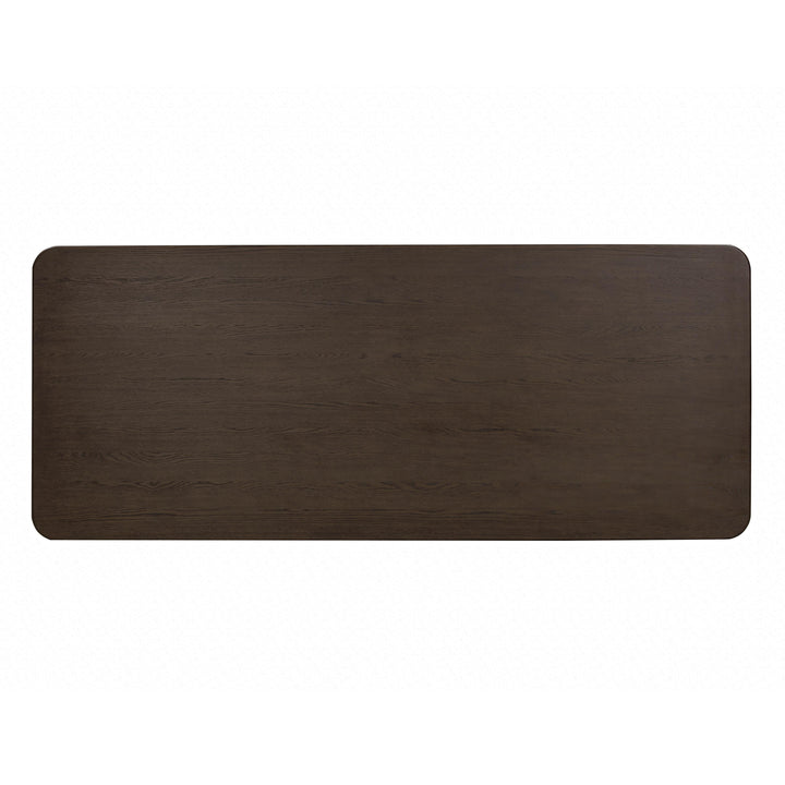 Akola 106" Dark Brown Oak Rectangular Dining Table