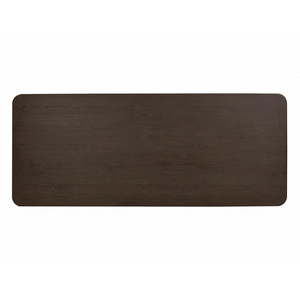 Akola 106" Dark Brown Oak Rectangular Dining Table