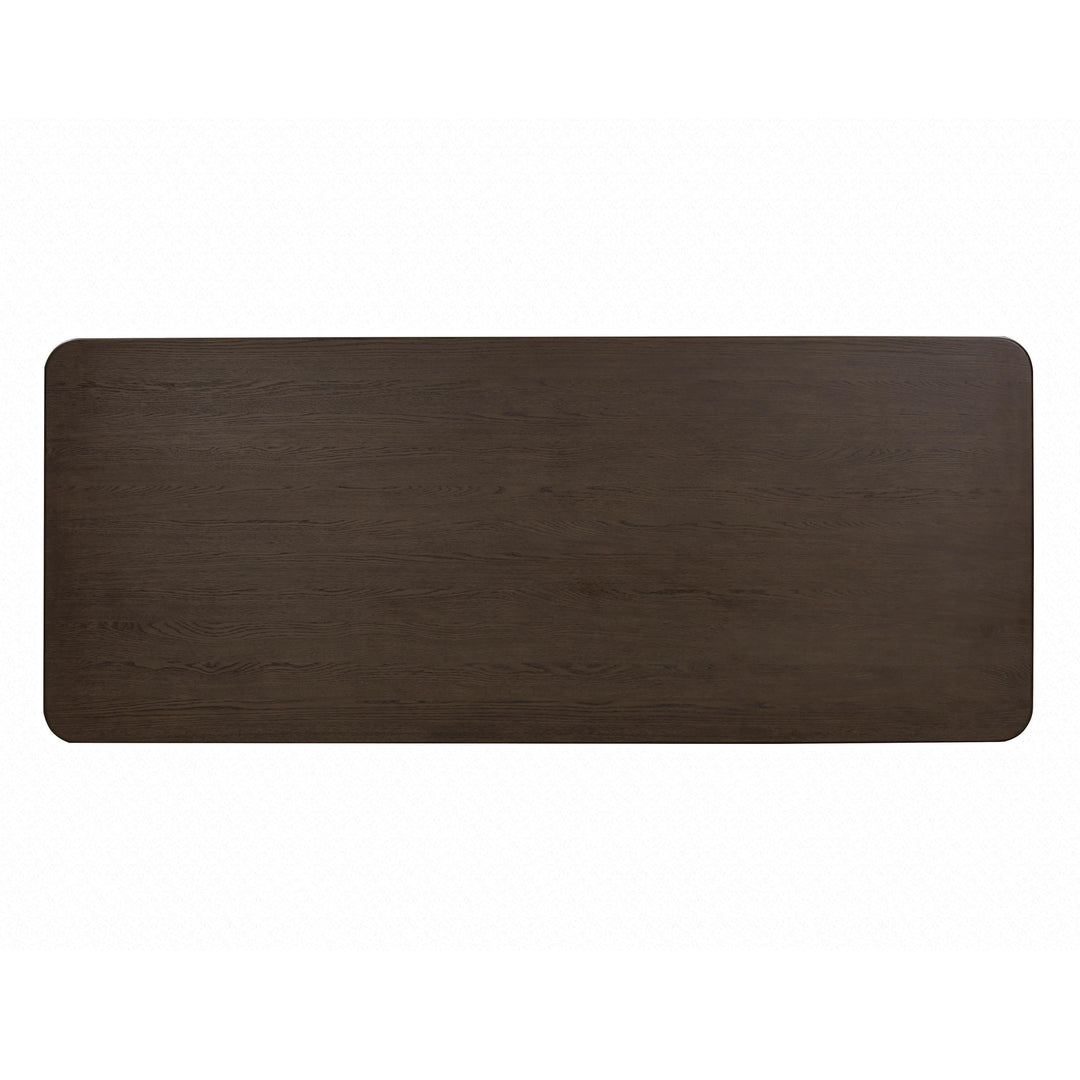 Akola 106" Dark Brown Oak Rectangular Dining Table