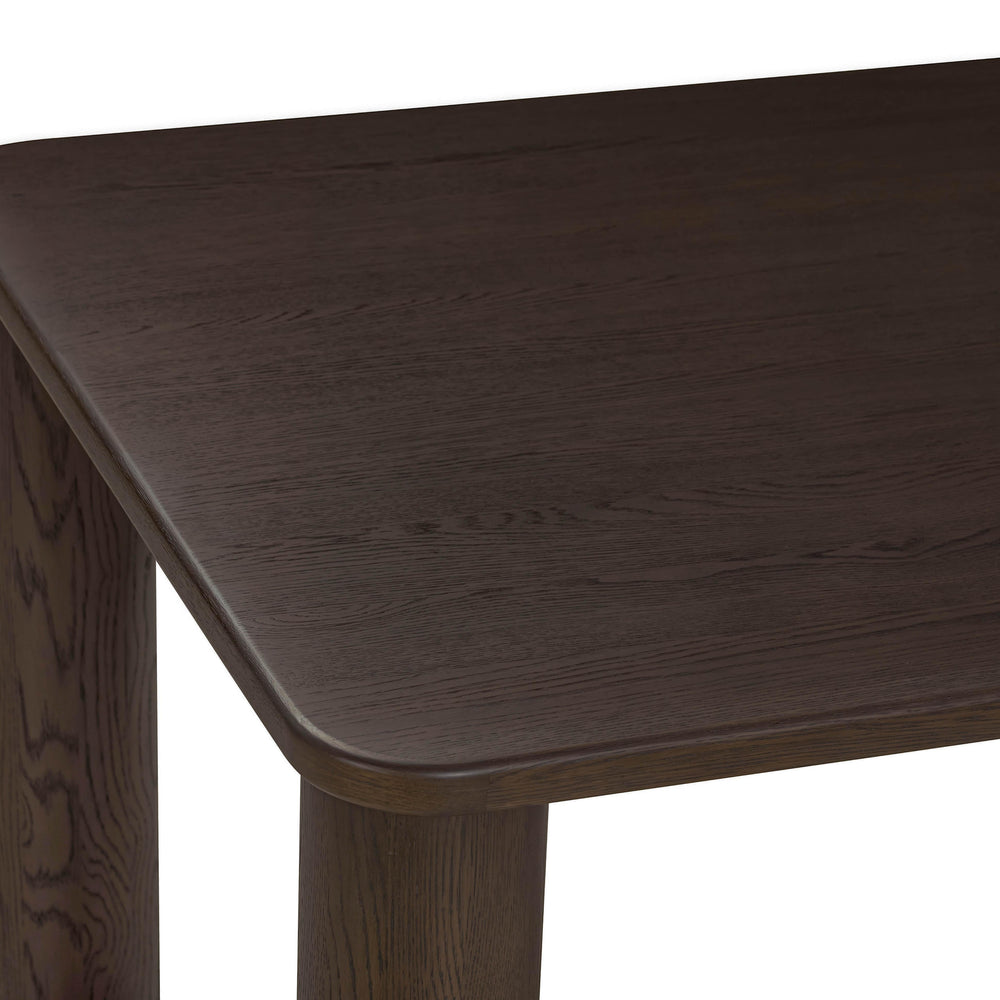 Akola 106" Dark Brown Oak Rectangular Dining Table