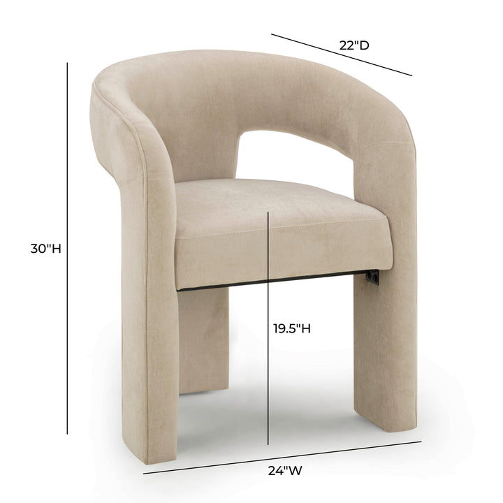 Malone Taupe Performance Chenille Dining Chair