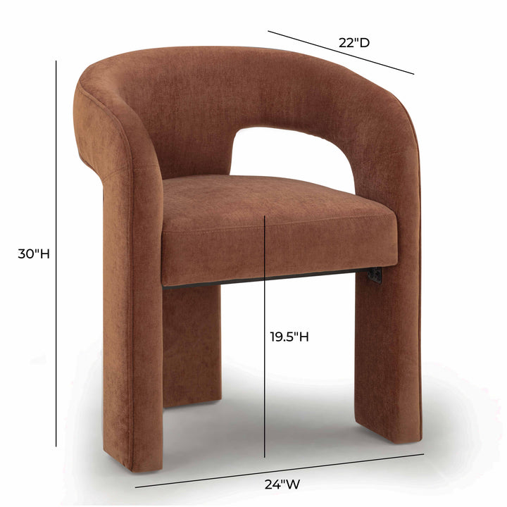 Malone Rust Performance Chenille Dining Chair