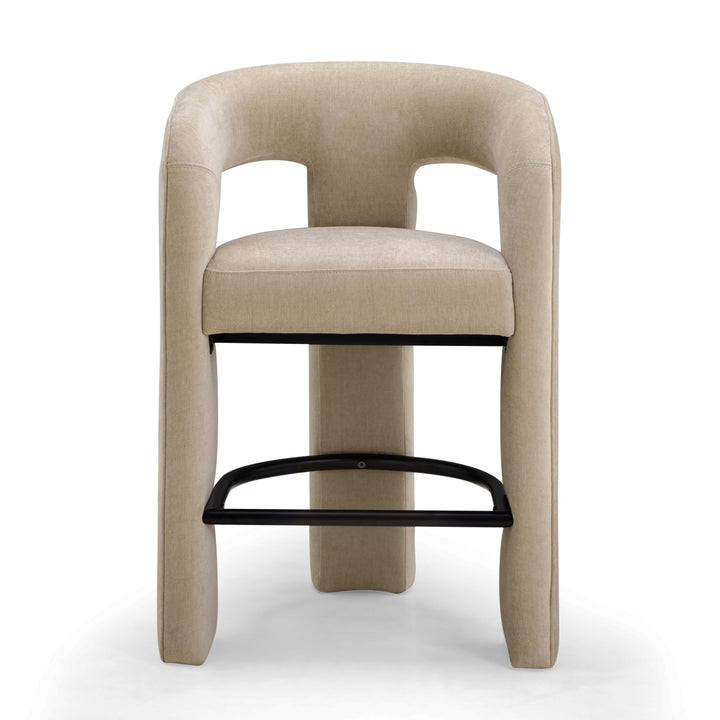 Malone Taupe Performance Chenille Counter Stool
