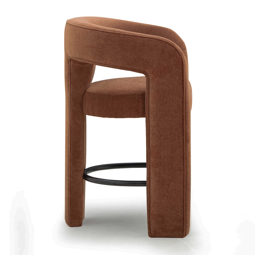 Malone Rust Performance Chenille Counter Stool