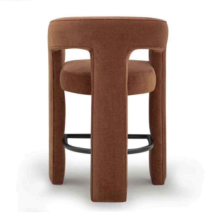 Malone Rust Performance Chenille Counter Stool